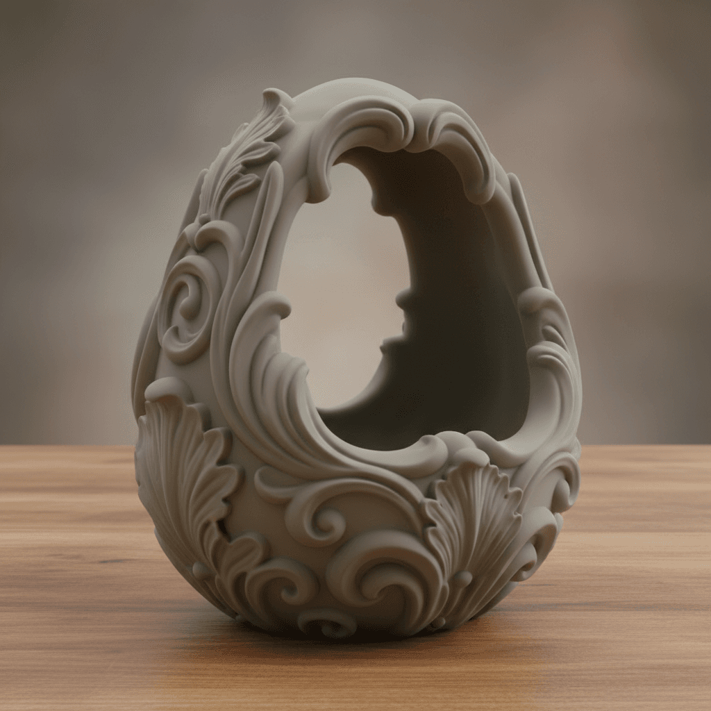 Cave Storage Basket Detailed STL Design 3d model