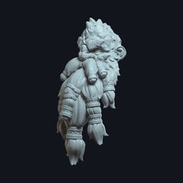 Durak Deepstone v1 Action Figure Head 3d model