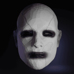 Creepy Low Poly Head 3d model