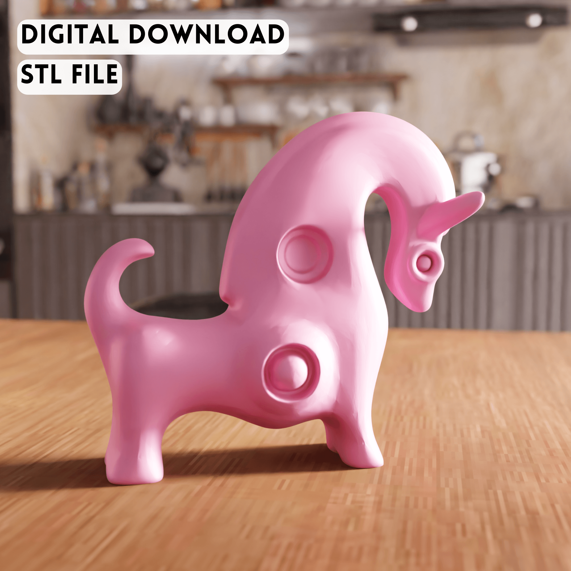 Abstract Horse Unicorn Toy 3d model