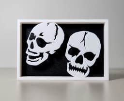 Skulls Silhouette Art 3d model