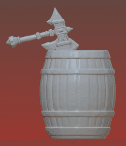 Barrel-Axe Token Organizer 3d model