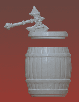 Barrel-Axe Token Organizer 3d model