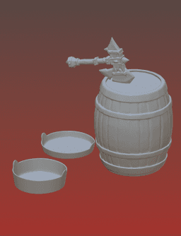 Barrel-Axe Token Organizer 3d model
