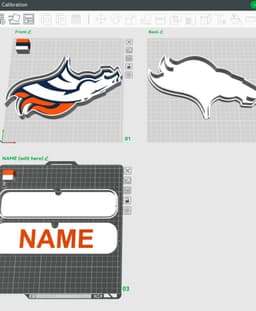 Denver Broncos Sign - LED Strip Compatible 3d model
