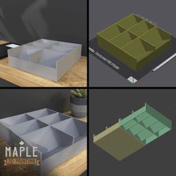TCG Card Sorting Tray - Support Free 3d model