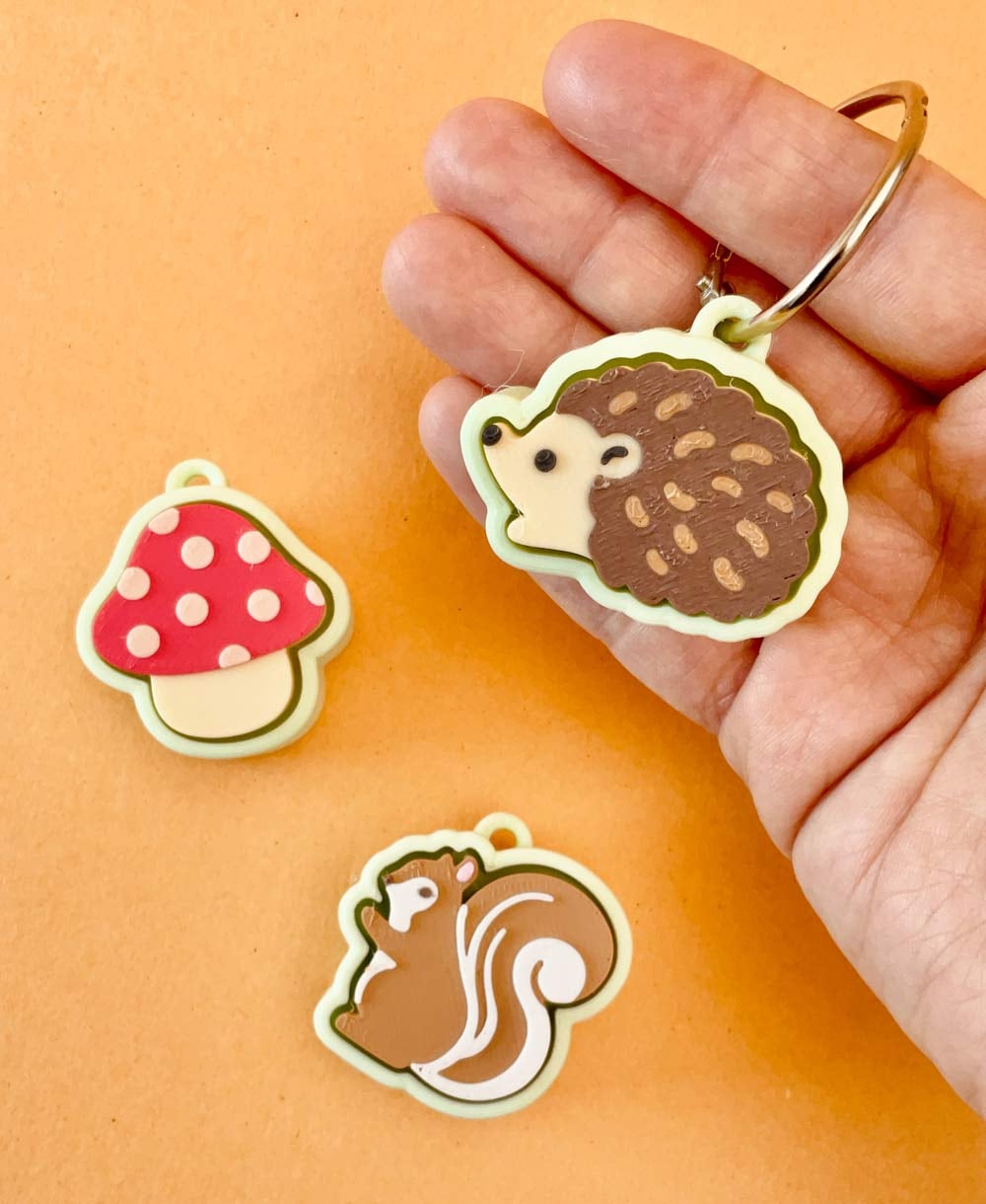 Forest Animal Clicker Keychain Fidget Toy Bundle 2 3d model