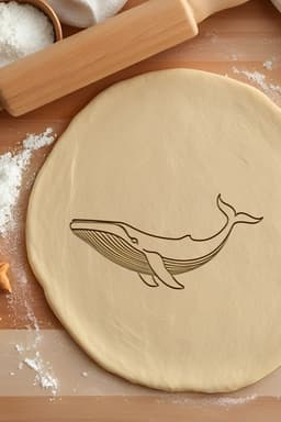 Whale Cookie Cutter, Biscuit Cutter 3d model