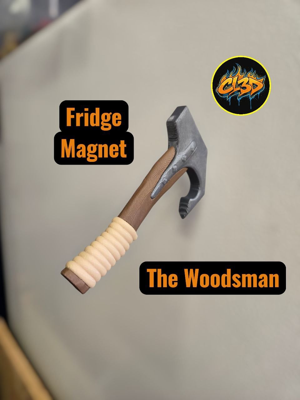 Woodsman Axe Fridge Magnet 3d model