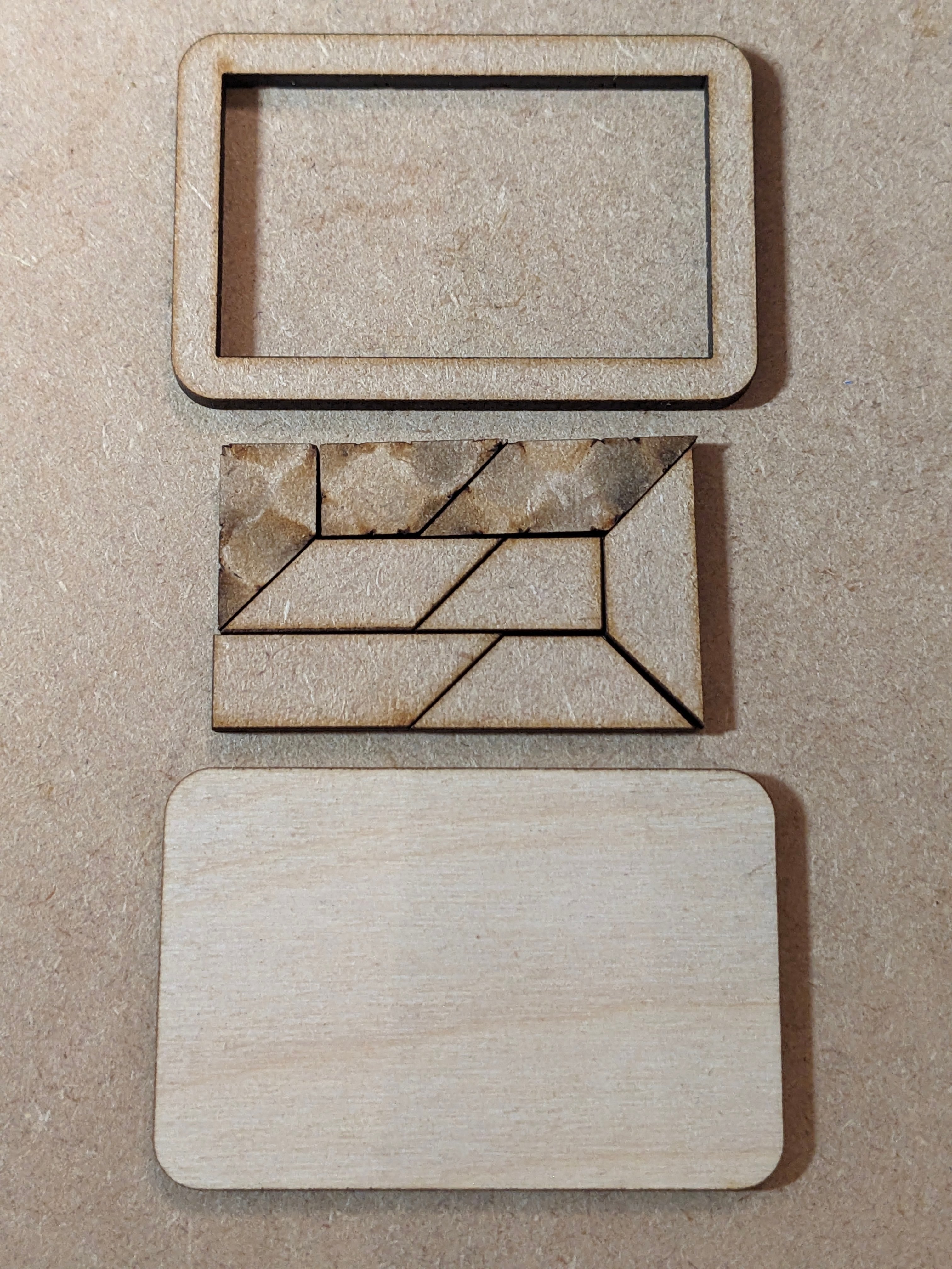 Assembly puzzle 8 piece flat 3d model