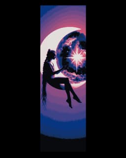 Painting the Moon Set of Bookmarks 3d model