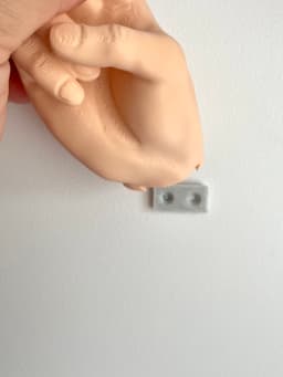 Key / Coat Holder Peace Sign Hand Wall Mounted 3d model