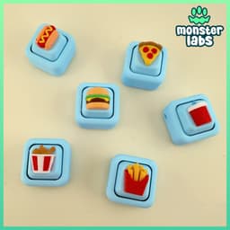 Keycap Keychain Food Bundle 1 3d model