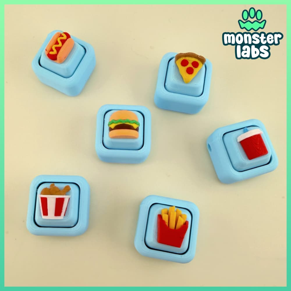 Keycap Keychain Food Bundle 1 3d model