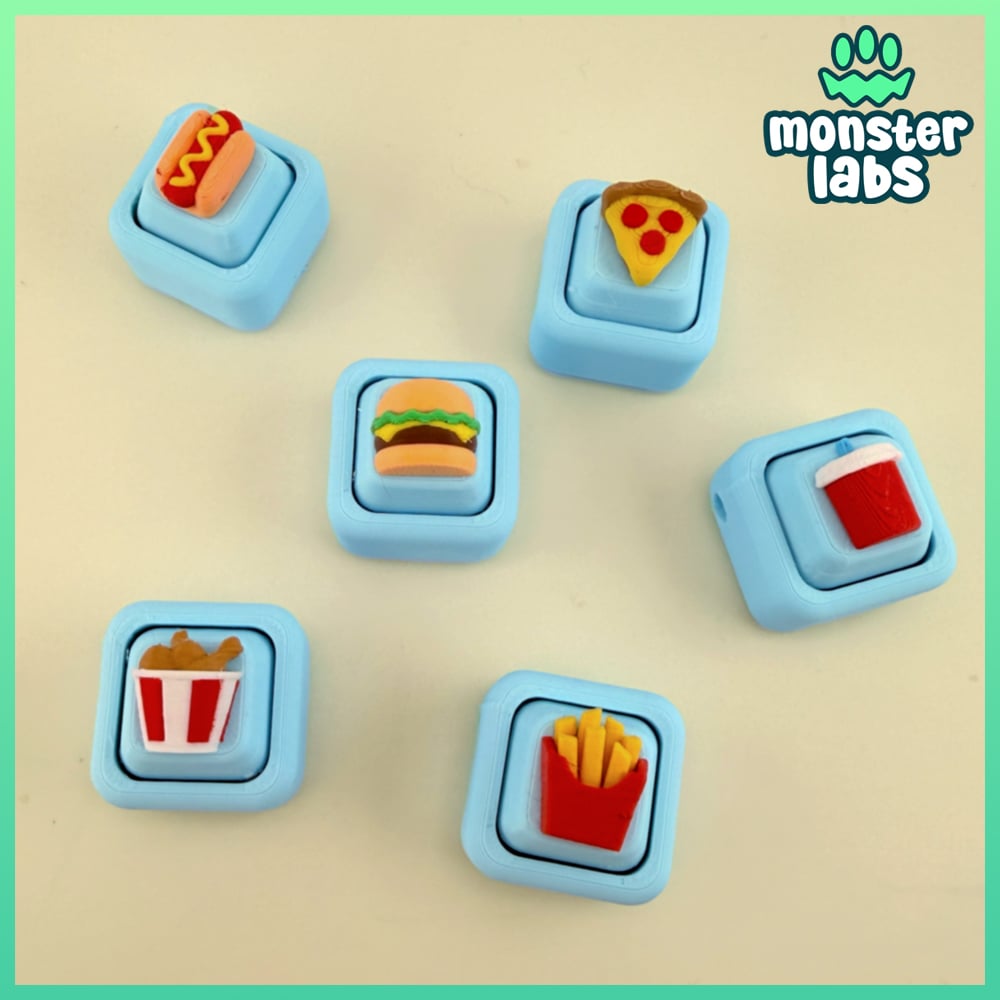 Keycap Keychain Food Bundle 1 3d model