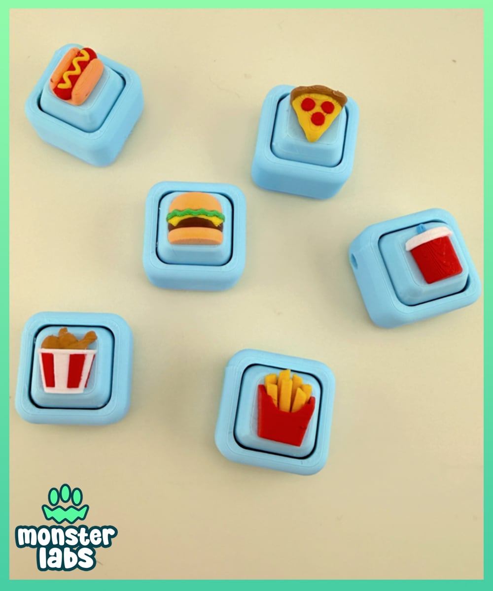 Keycap Keychain Food Bundle 1 3d model