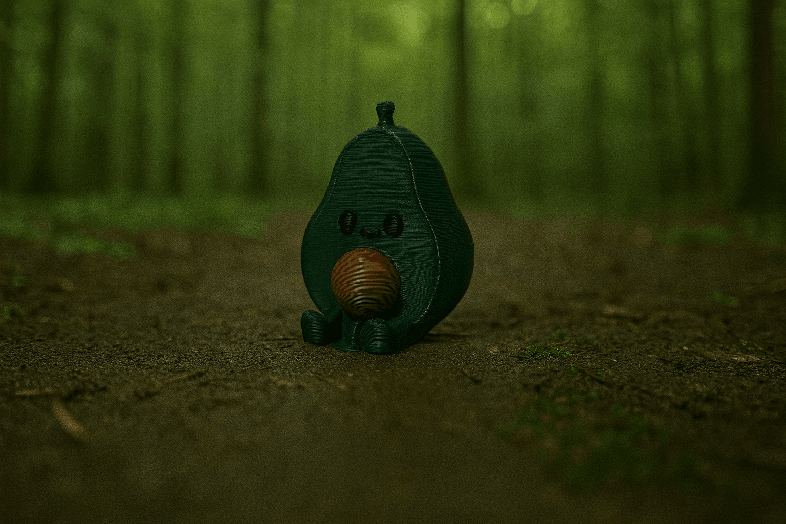 Avocado fruit & veggie buddy 3d model