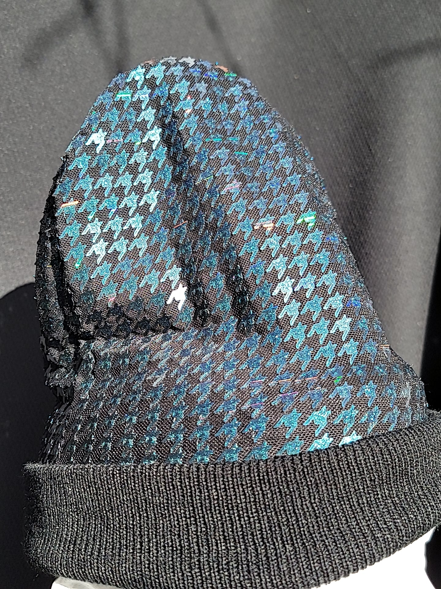 Houndstooth topper for beanie 3d model