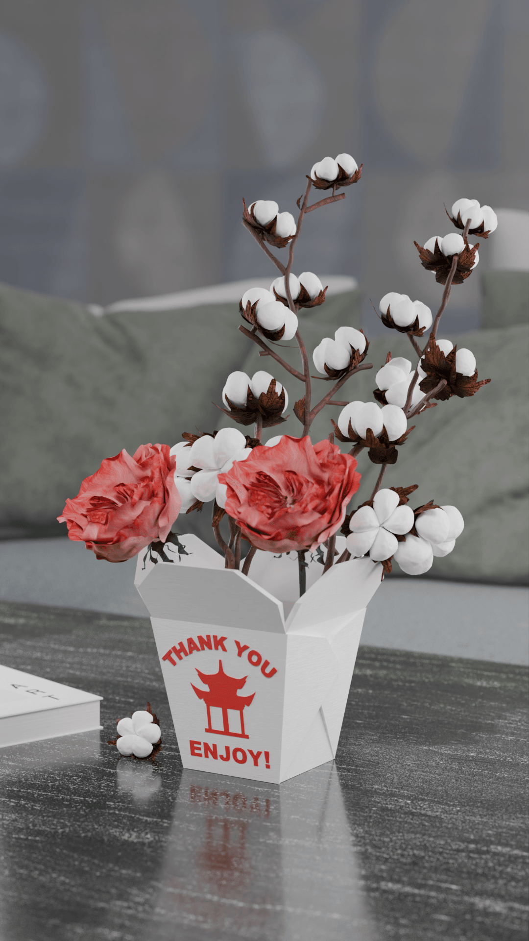 Chinese Food Box Pot 3d model