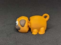 Cute Pug Keychain 3d model
