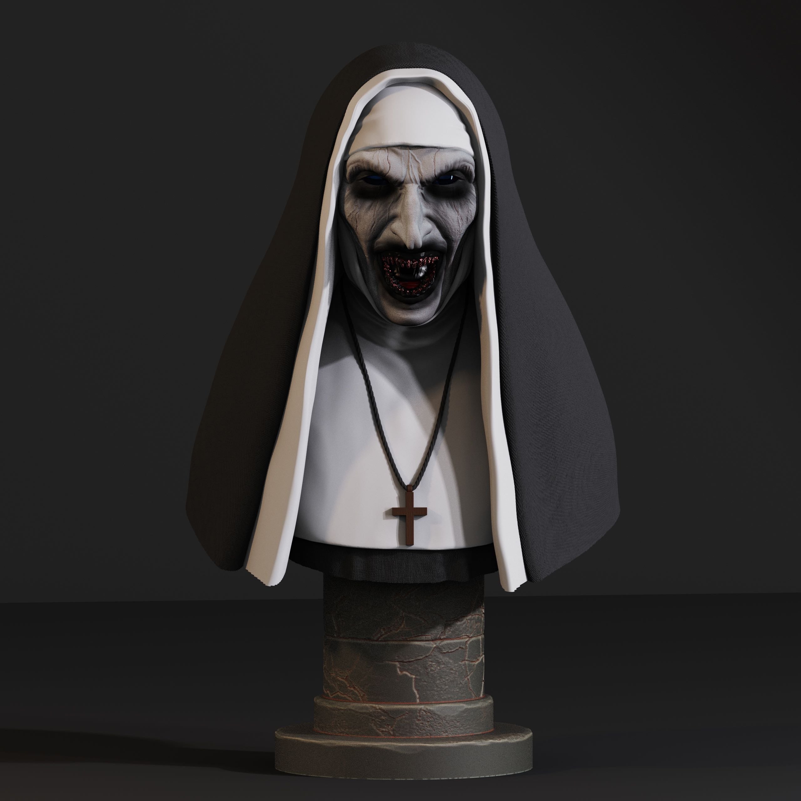 The Nun bust (Pre-Supported) 3d model