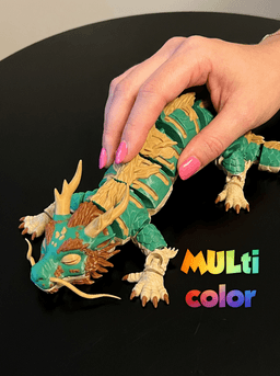 Imperial Dragon Articulated Multi-Color 3MF | Fantasy Model | Bambu Ready 3d model