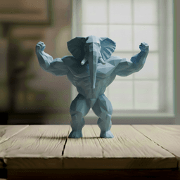 Elephant gym lowpoly 3d model