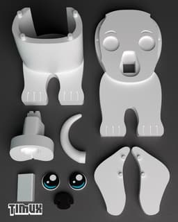 DALMATIAN GLASSES HOLDER - BLANK VERSION 3d model