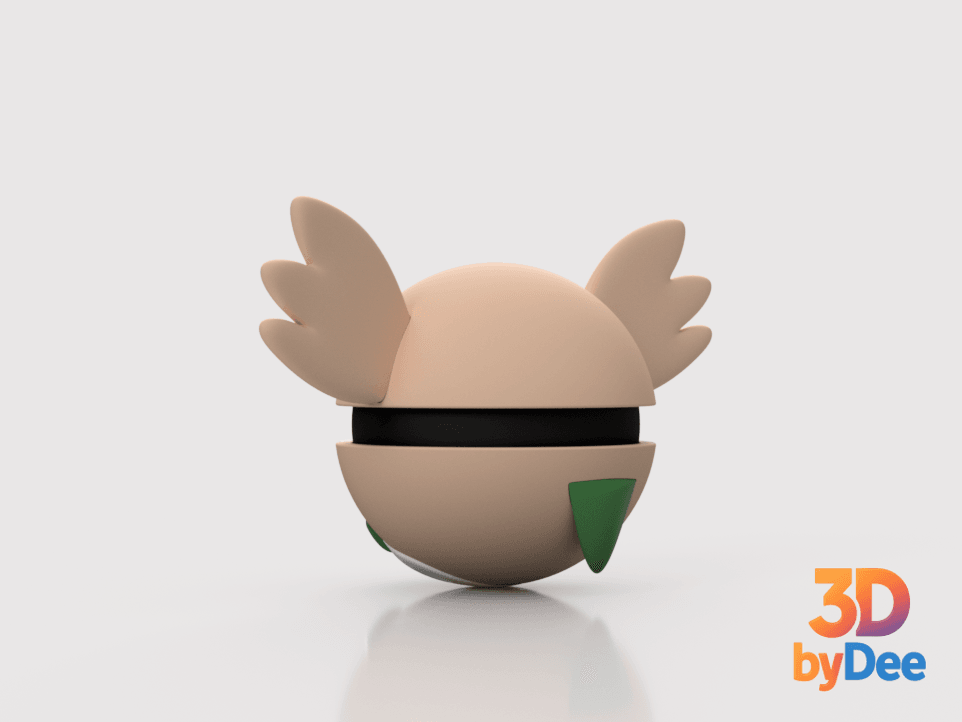 Rowlet Poke Ball 3d model