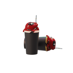 Deadpool Soda Can Cup 3d model