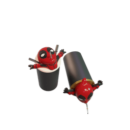 Deadpool Soda Can Cup 3d model
