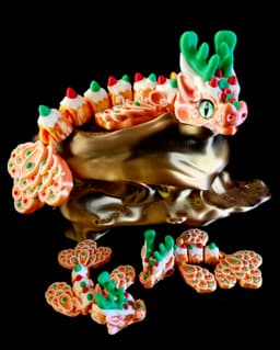 Gingerbread Medium and Baby Dragon (Personal Use) 3d model
