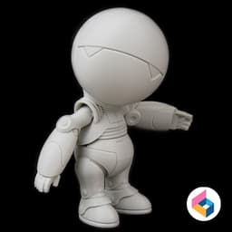 Foldable robot Marvin 2005 from Hitchhiker's Guide 3d model