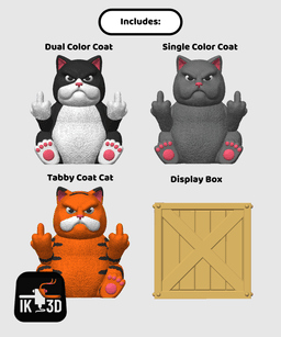 Cat Hidden Middle Finger / 3MF Included 3d model