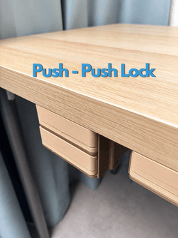 Modular Under Desk Drawer | 4×2 Gridfinity | Push-Push Lock 3d model