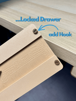Modular Under Desk Drawer | 4×2 Gridfinity | Push-Push Lock 3d model