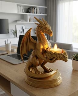 Dragon Guardian Tea Light Holder.stl 3d model