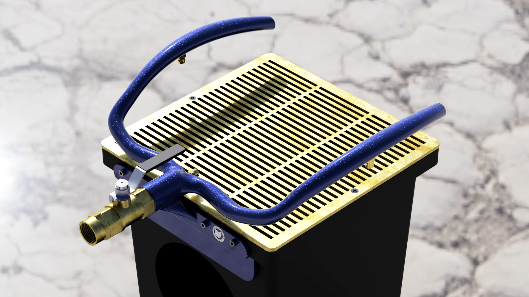 Catch Basin Foot Rinse Station - Top Left Down - 3d model