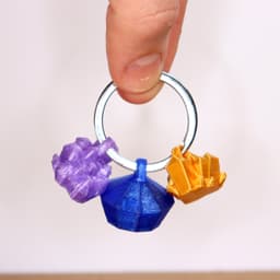 Crystal geode keychain 3d model