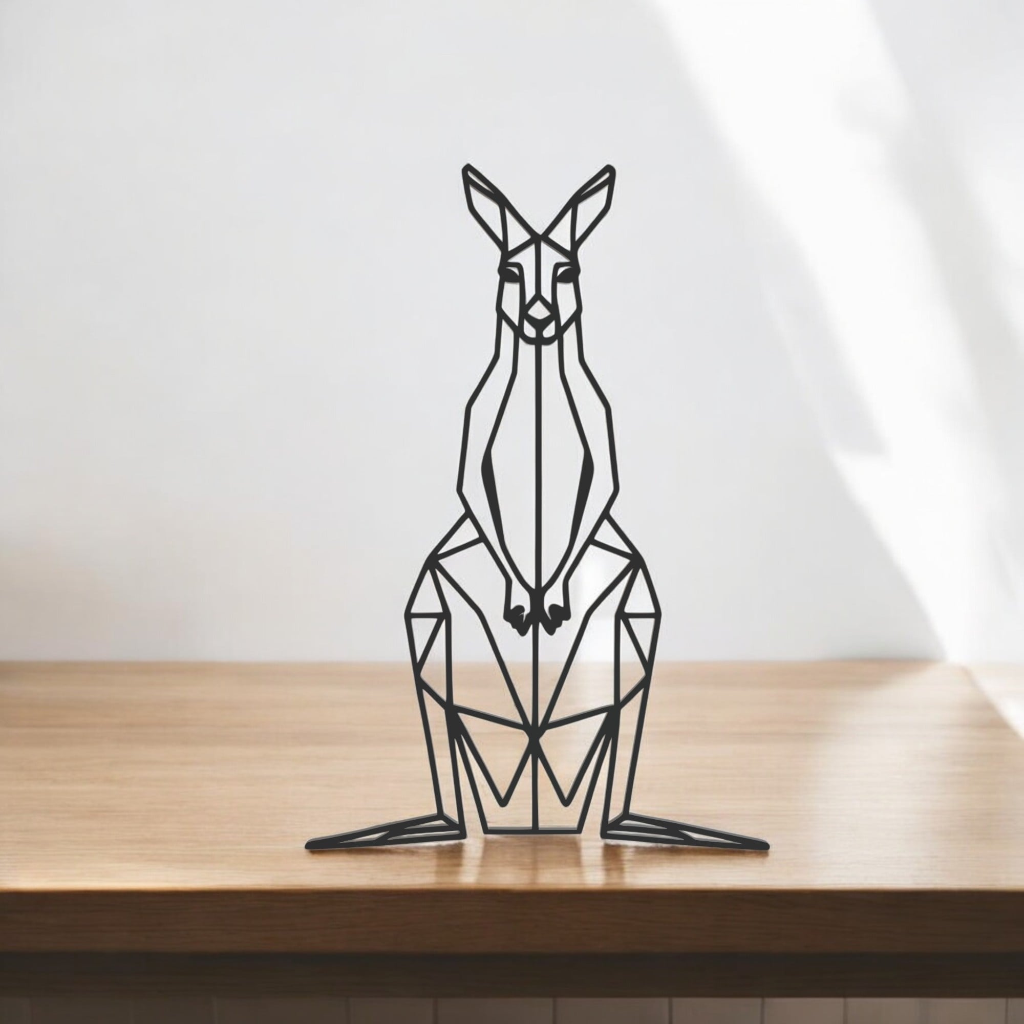 Kangaroo Line Art - Dekstop Line Art 3d model