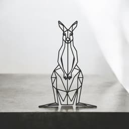 Kangaroo Line Art - Dekstop Line Art 3d model