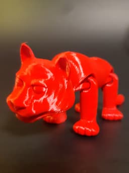 SIMPLE FLEXI TIGER- SUPPORT FREE - PRINT IN PLACE 3d model