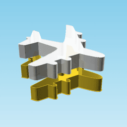 AIRPLANE, nestable box (v1) 3d model