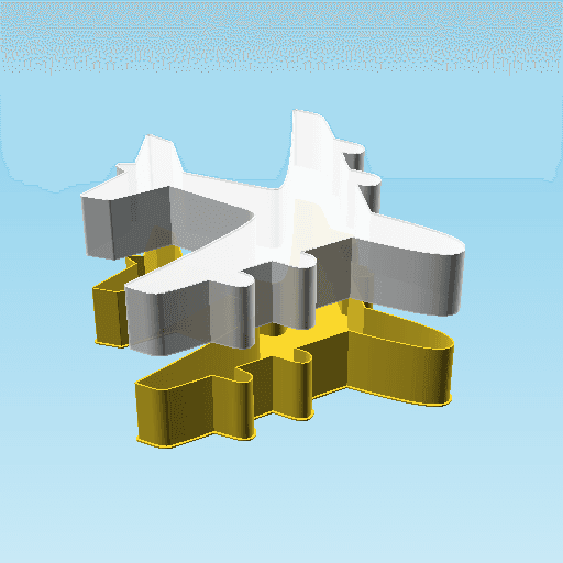 AIRPLANE, nestable box (v1) 3d model