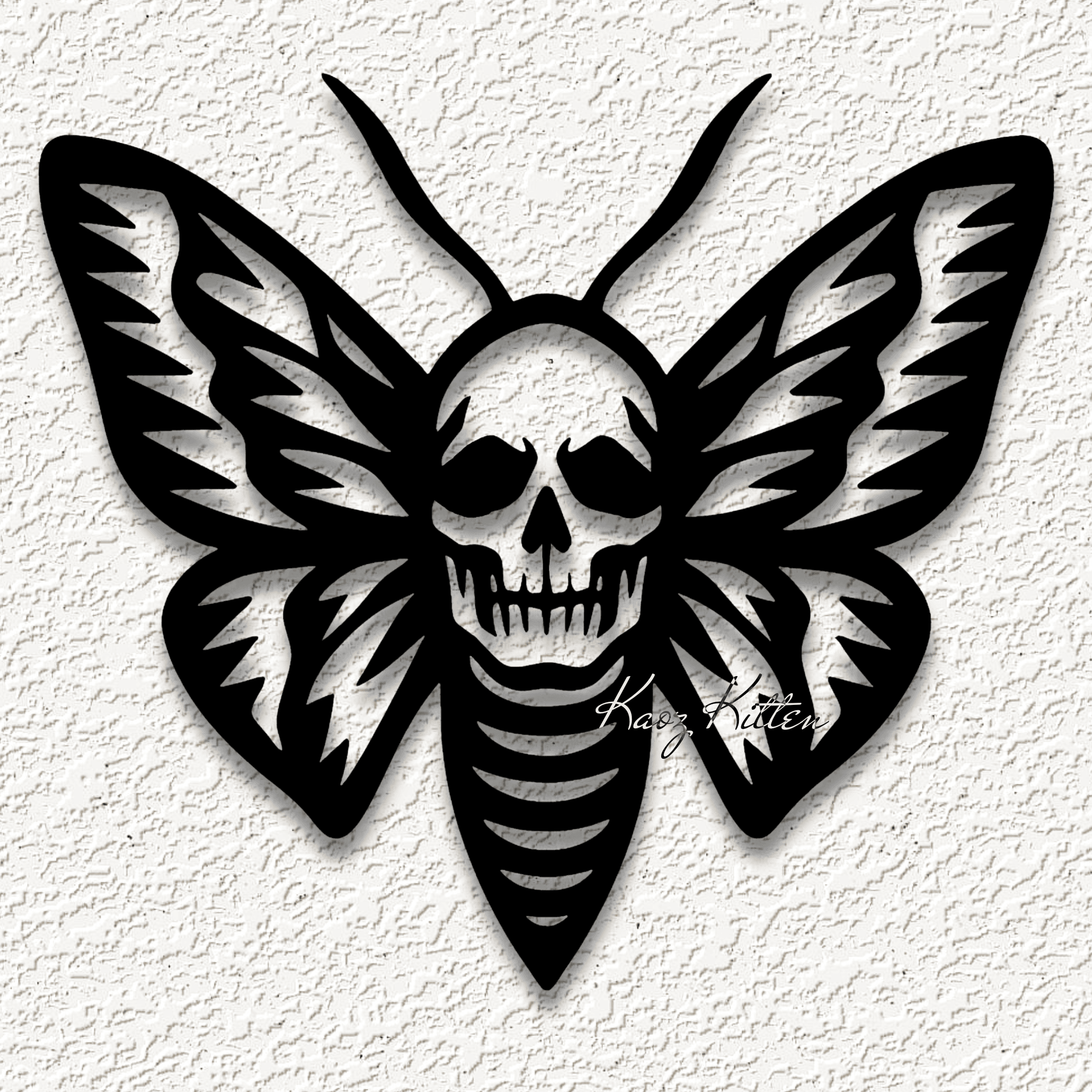 death moth wall art home decor 3d model