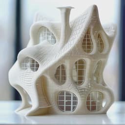 AI-generated elf house 3d model