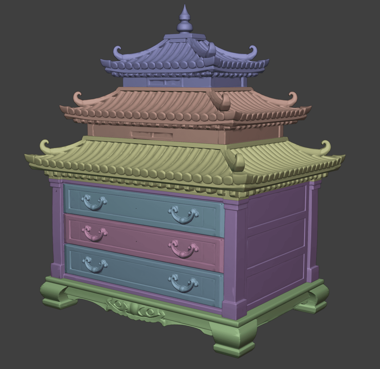 Japanese Dresser 3d model