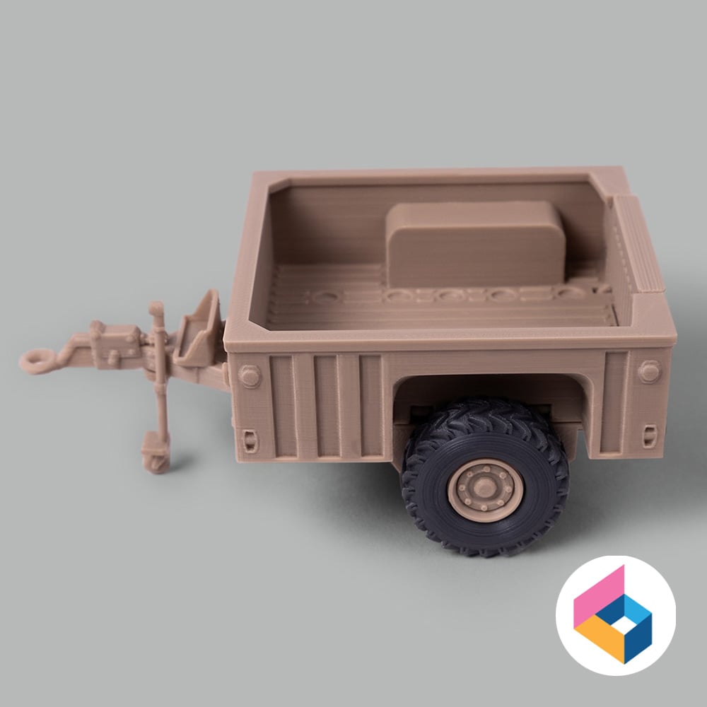 Humvee trailer - Foldable design 3d model