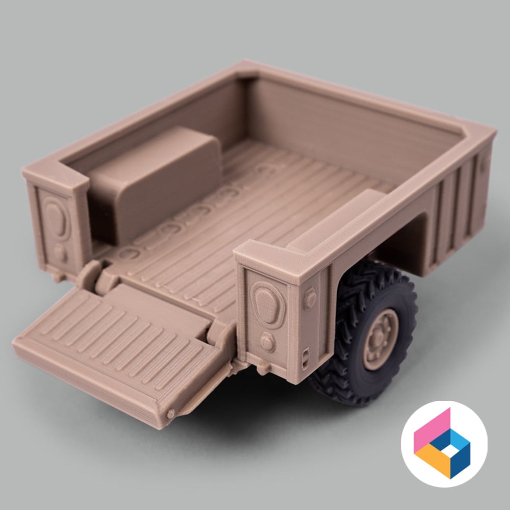 Humvee trailer - Foldable design 3d model