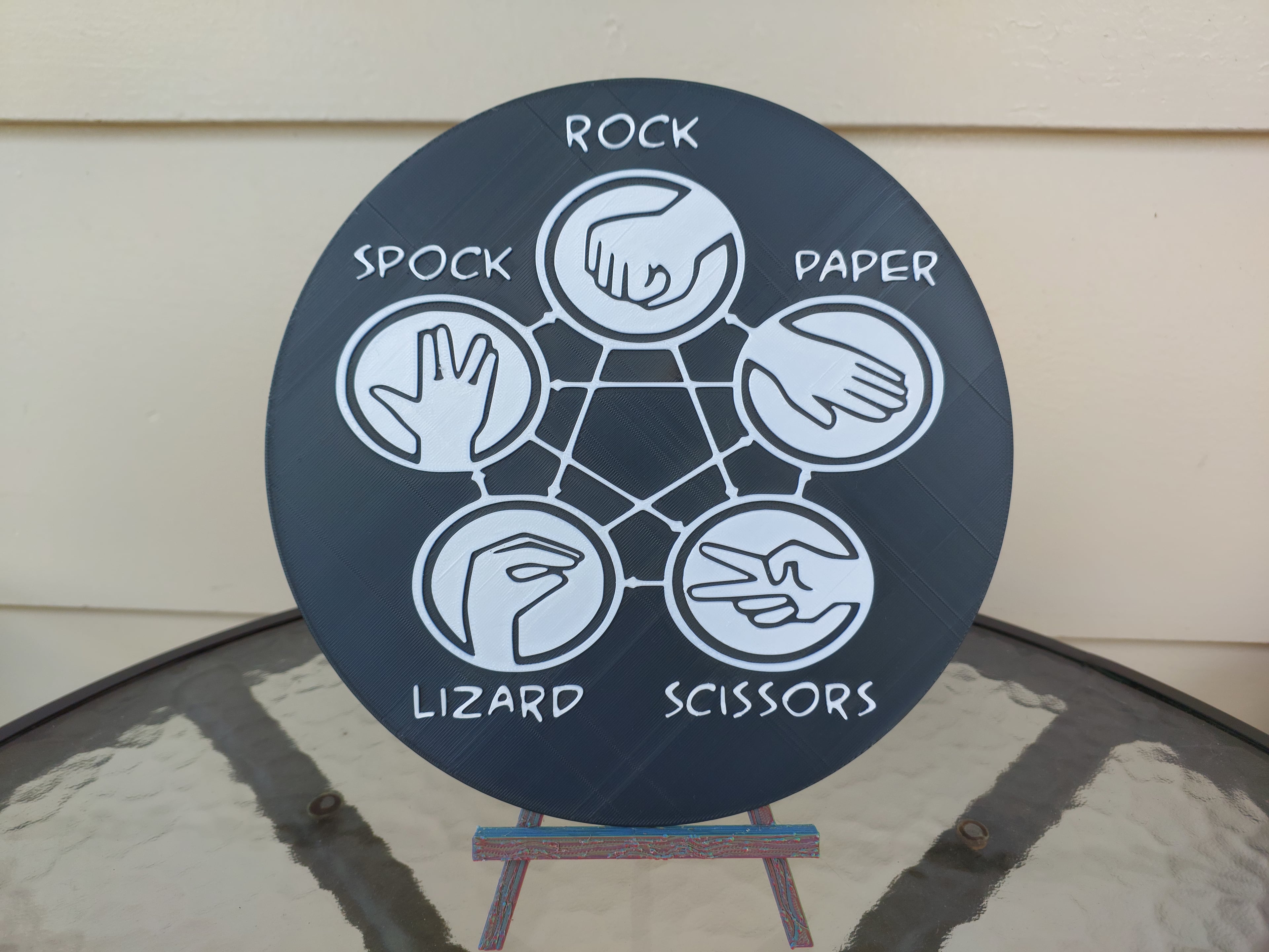 Rock Paper Scissors Lizard Spock wall art 3d model